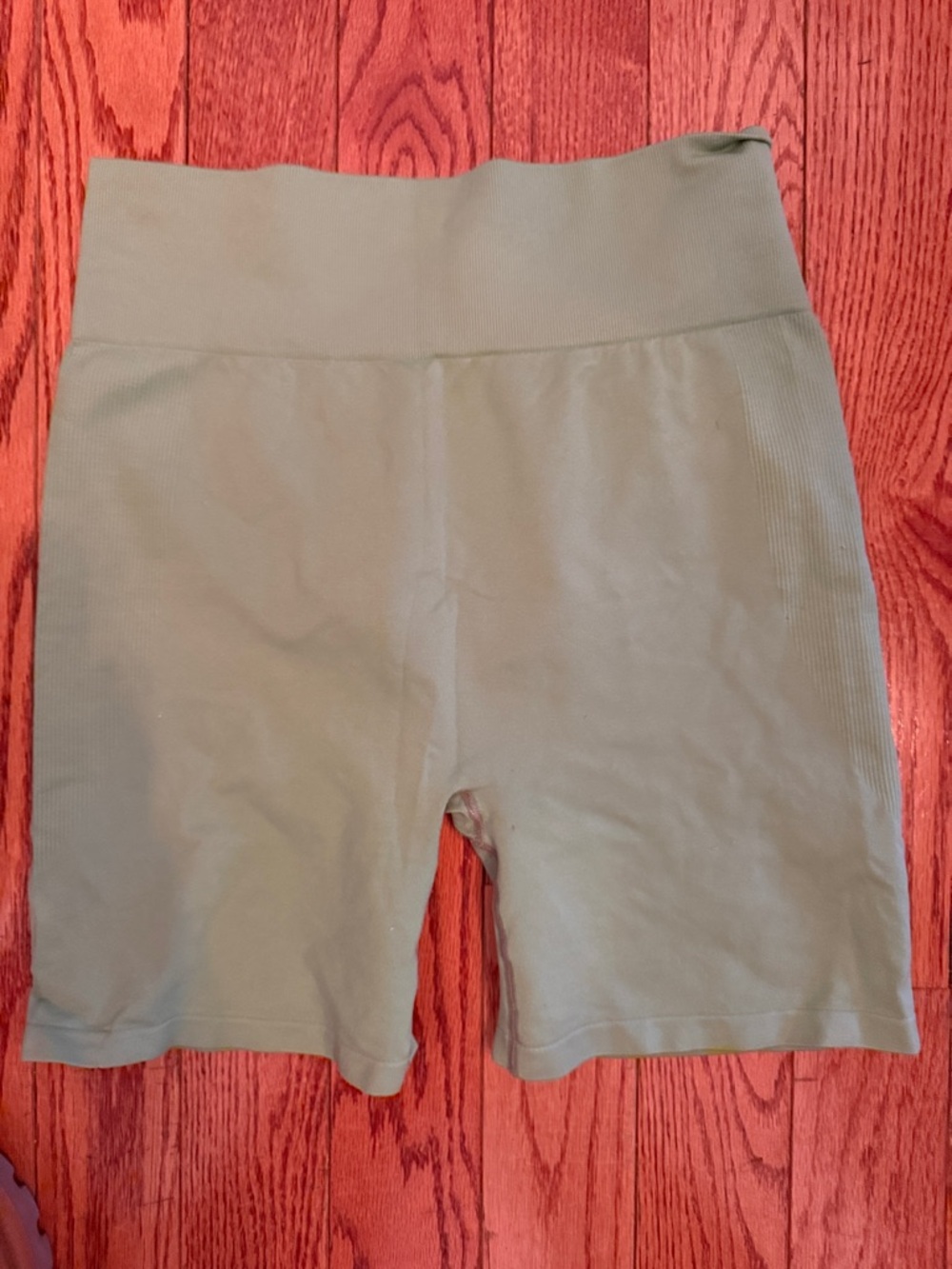 WeWoreWhat Olive Green High-Waist Bike Shorts
